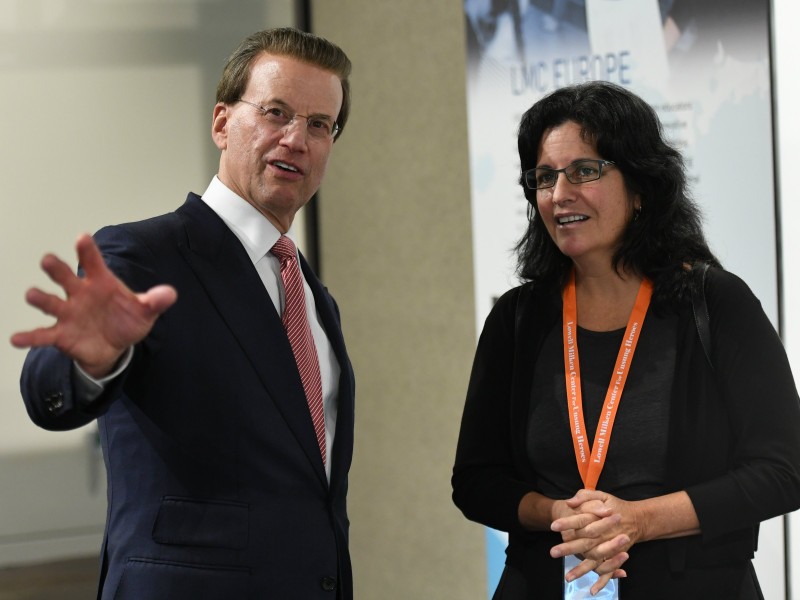 Lowell Milken with Therese Frare
