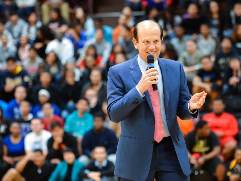 Mike Milken at Nathan Gibbs-Bowling notification Mike Milken at Nathan Gibbs-Bowling notification