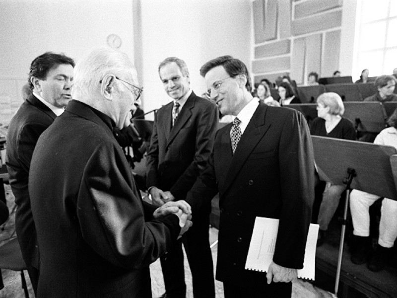 Lowell Milken with Messrs. Schwartz, Berlinski and Sandler