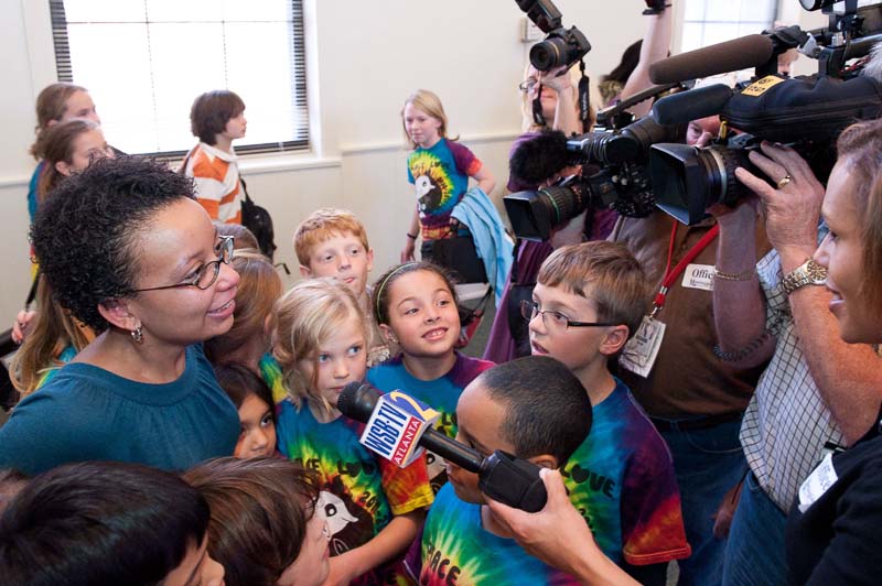 Students with Rachel Willis