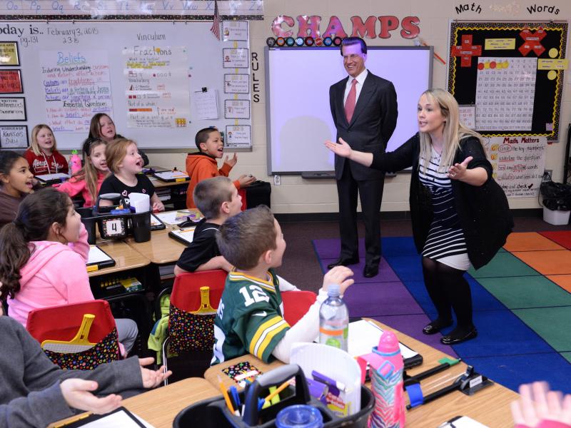 Lowell Milken and Milken Educator Amy Stanislowski